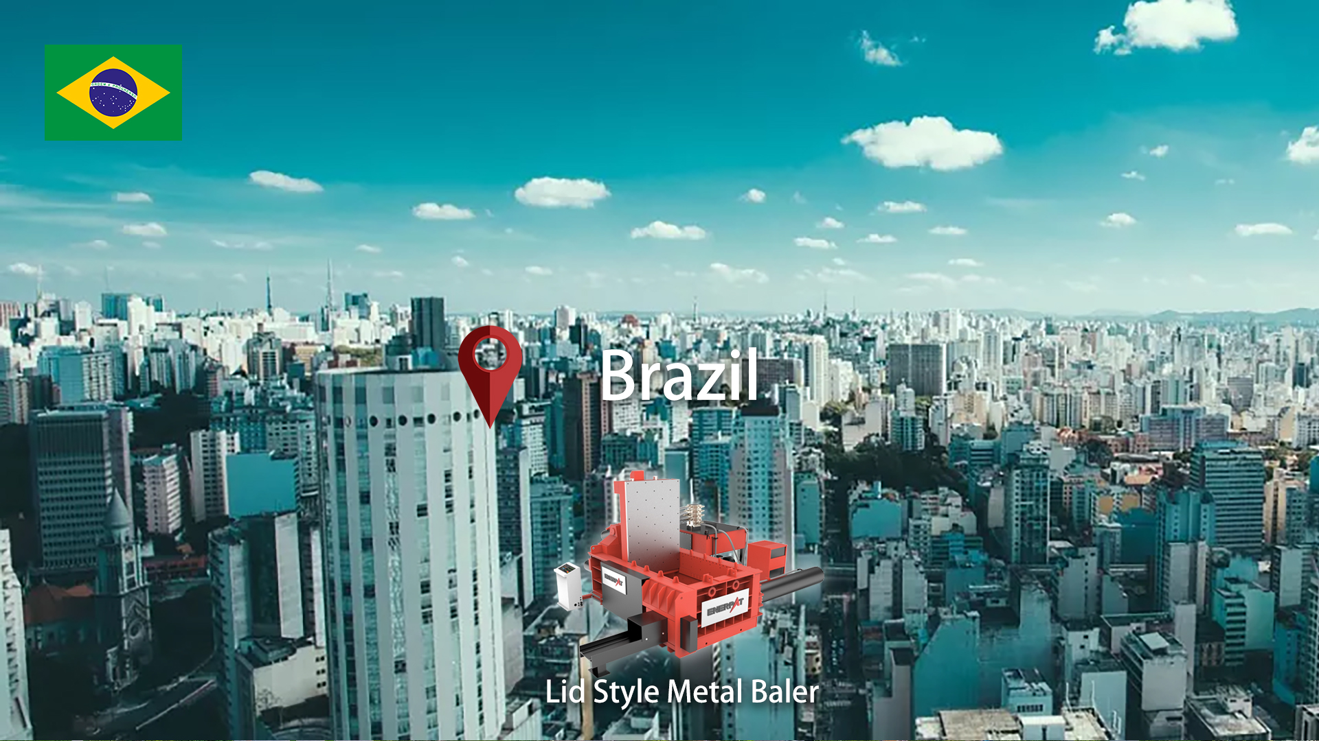 Brasil: ENERPAT Máquina de bloco de sucata para ferro instalada