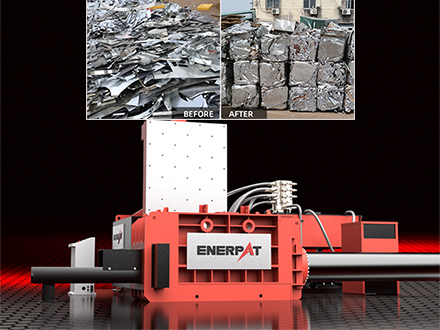 A enfardadeira não ferrosa AMB-L1480-160T da ENERPAT transforma as operações de metais mistos da US Recycler
