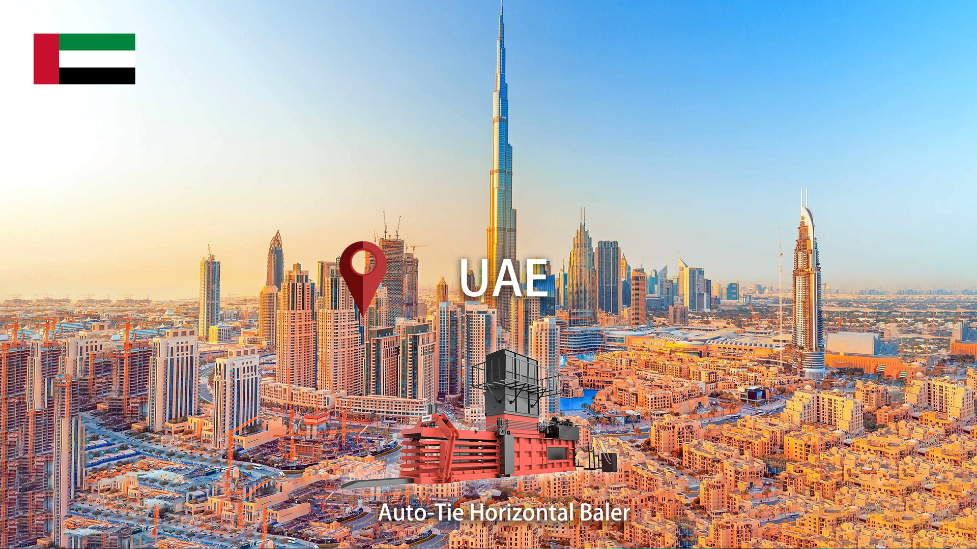 Emirados Árabes Unidos: ENERPAT enfardadeira horizontal de papel picado instalada