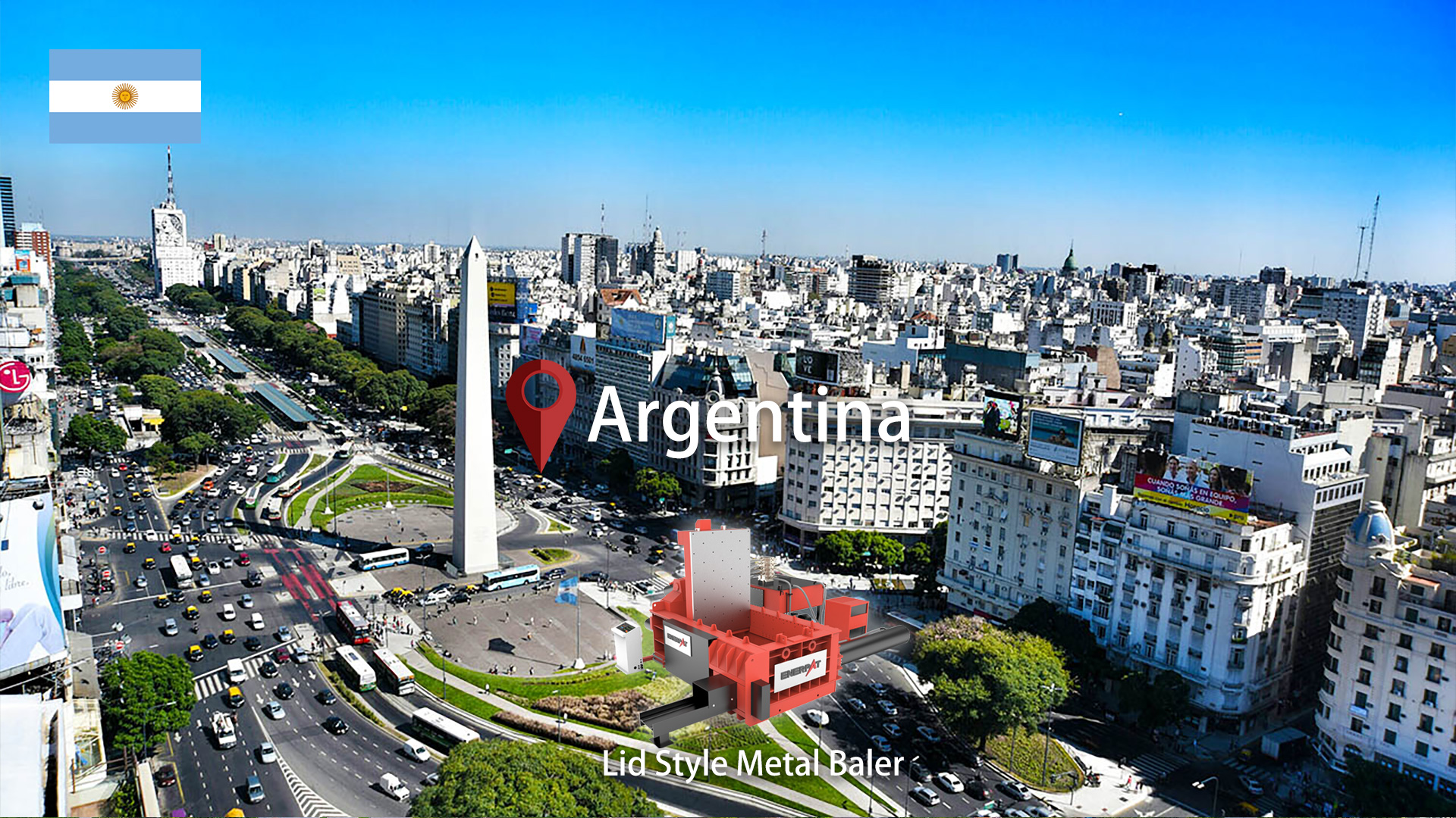 Argentina: ENERPAT Compactador de sucata para fio de cobre instalado