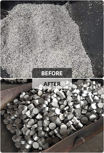 Lascas de alum&iacute;nio