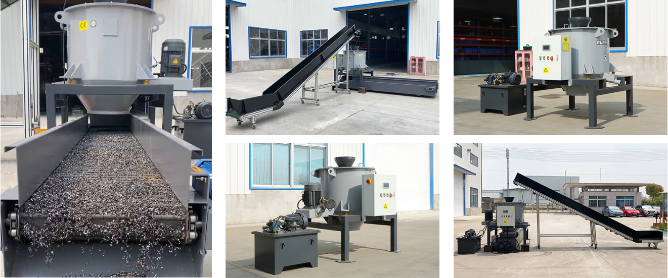 Espremedor e centr&iacute;fugas de cavacos de metal