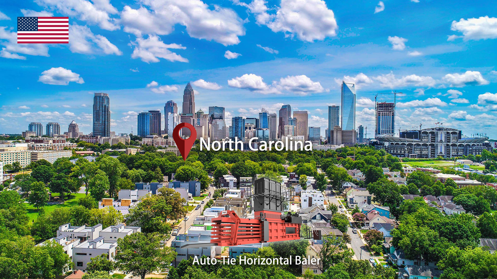 Por que a indústria de reciclagem da Carolina do Norte depende da enfardadeira automática de papelão