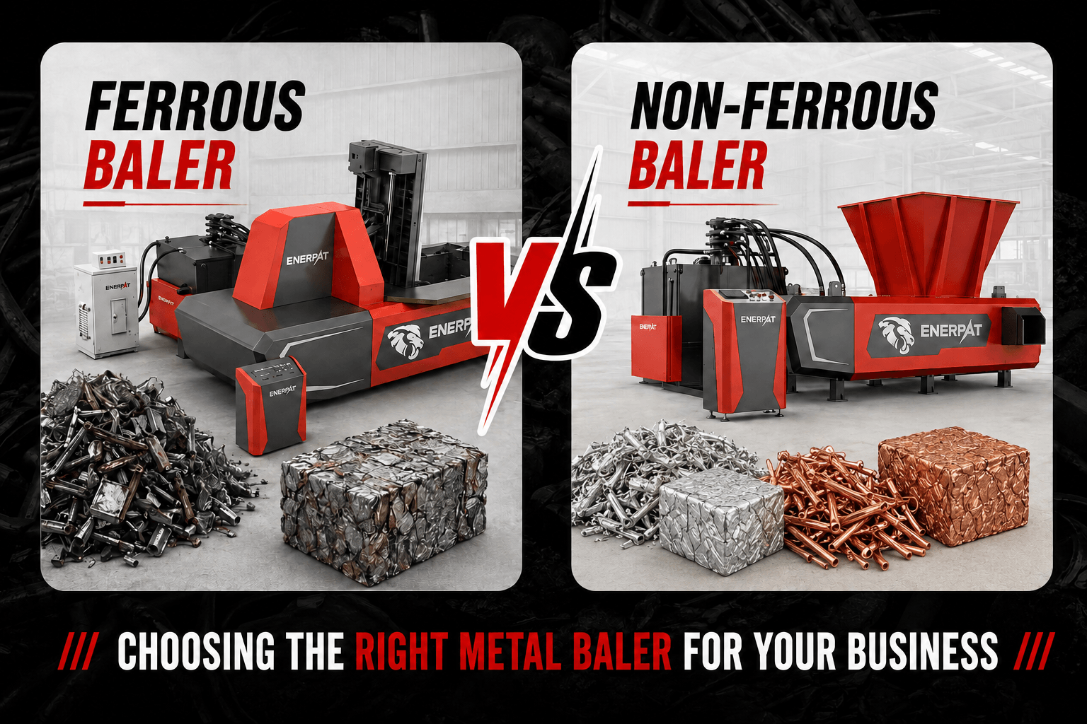 Enfardadeira ferrosa versus enfardadeira não ferrosa: escolhendo a enfardadeira de metal certa para o seu negócio